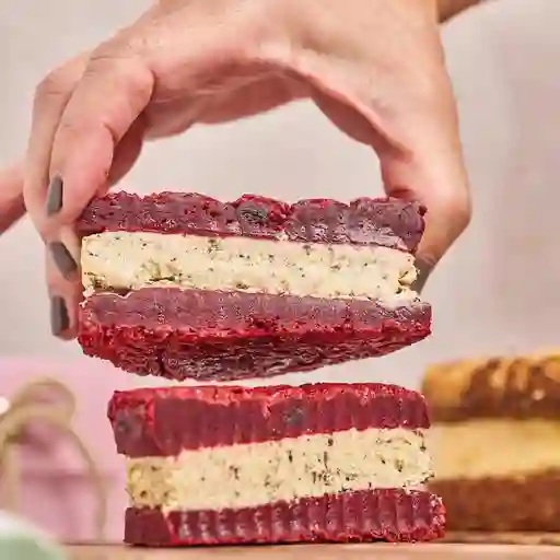 Torta helada de brownie red velvet