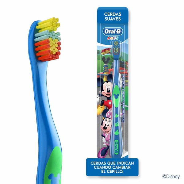 Oral B Kids Cepillo de Dientes Infantil Cerdas Suaves Mickey 1 Unidad