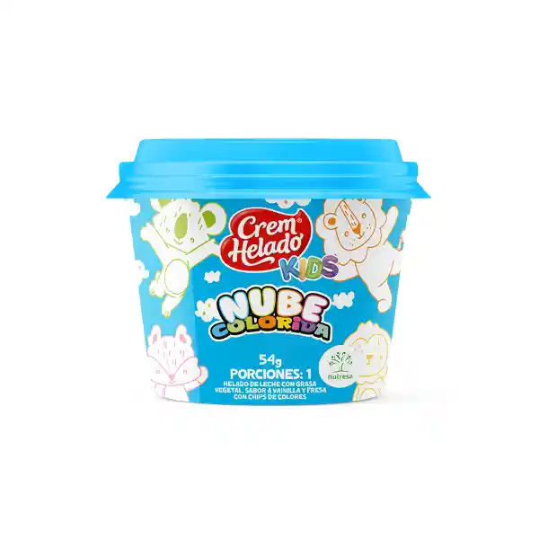 Helado Crem Helado Vaso Nube Colorida (54 Gr)