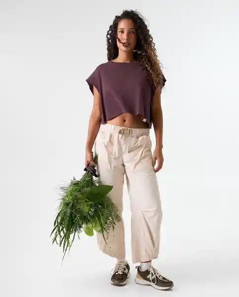 Camiseta Mujer Morado Talla S 602G007_MOR191621 Americanino
