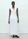 Vestido Mariona Blanco Talla M Mujer Mango