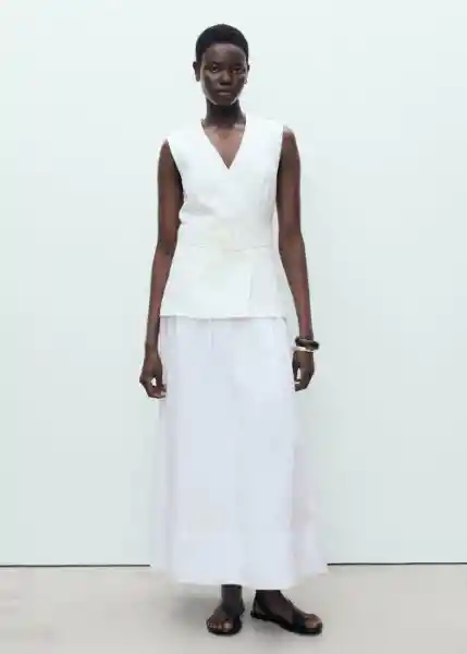 Vestido Mariona Blanco Talla M Mujer Mango