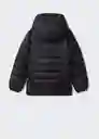Abrigo Anorak Unico Negro Talla 08 Niños Mango