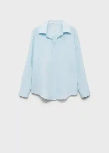 Camisa Samara Celeste Talla S Mujer Mango