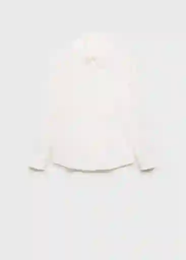 Camisa Basic Off White Talla M Mujer Mango