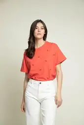 Camiseta Manga Corta Rojo Talla XL