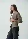 Saco Tejido Mujer Gris Aluminio Claro Talla S 582G083 Naf Naf