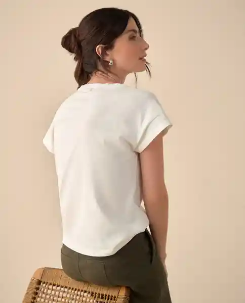 Camiseta Crudo Luna Claro Talla M 601G020 Esprit