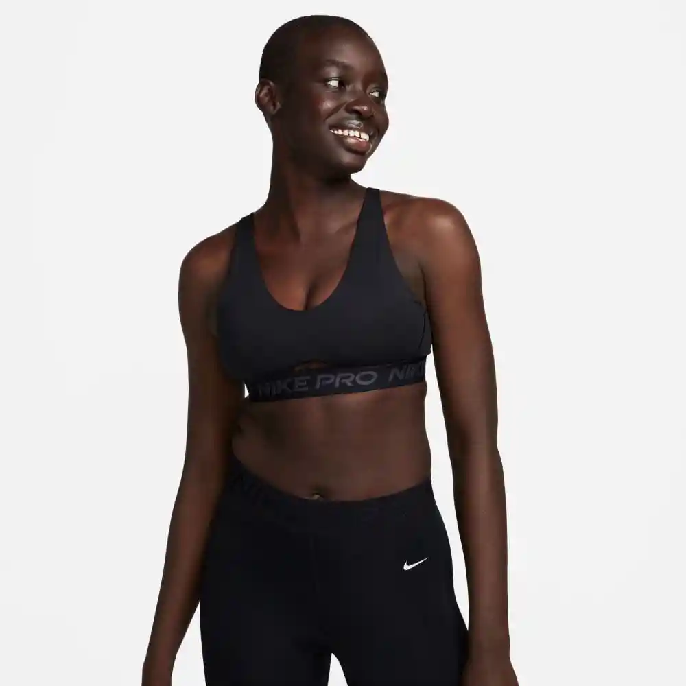 Nike Crop Np Indy Plunge Bra Mujer Negro L