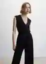 Enterizo Mono Cata Negro Talla 24 Mujer Mango