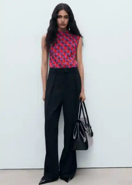 Blusa Martina Violeta Talla S Mujer Mango