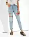 American Eagle Jean Tomgirl Roto Tiro Bajo Hielo Talla 6 Regular