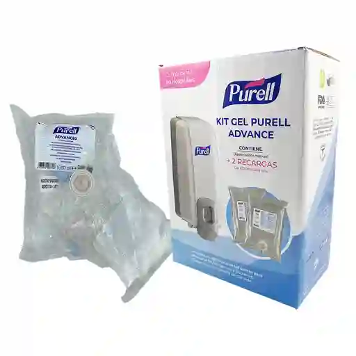 Purell Kit Dispensador + Purell Repuesto Gel
