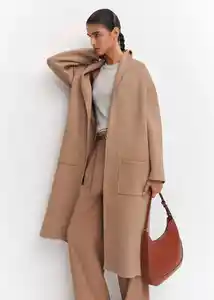 Abrigo Ringo Topo Talla XL Mujer Mango