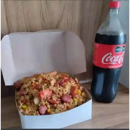 Arroz montañero(max 5 pers) gaseosa 1.5m