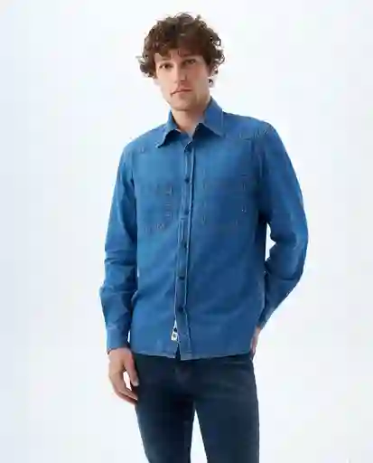 Camisa Hombre Azul Talla L 519f000 Americanino