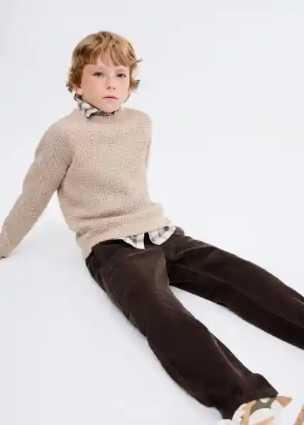 Pantalón Eloi Marron Talla 08 Niños Mango