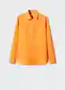 Camisa Calcuta Naranja Talla M Hombre Mango