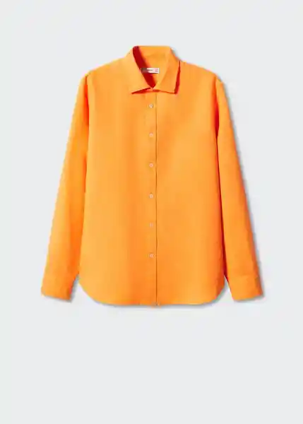 Camisa Calcuta Naranja Talla M Hombre Mango