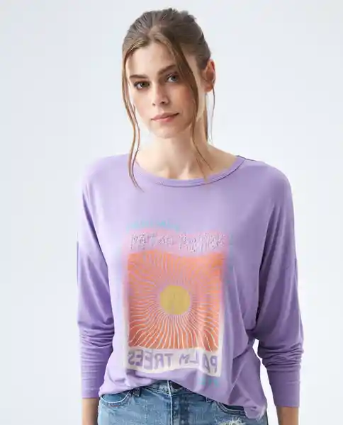  Camiseta Mujer Morado Talla M 602E006 AMERICANINO 