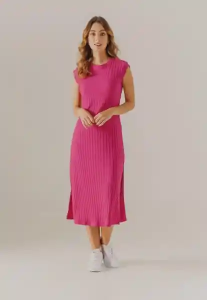 Vestido Largo Rib Magenta L Arkitect