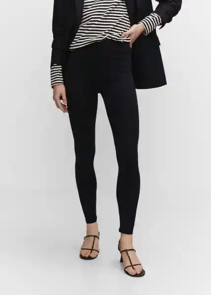 Leggings Star-A Negro Talla M Mujer Mango