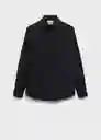 Camisa Emeritol Negro Talla L Hombre Mango