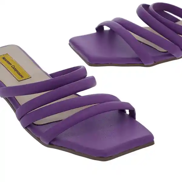 Sandalias Plana Zeus Morado Talla 36