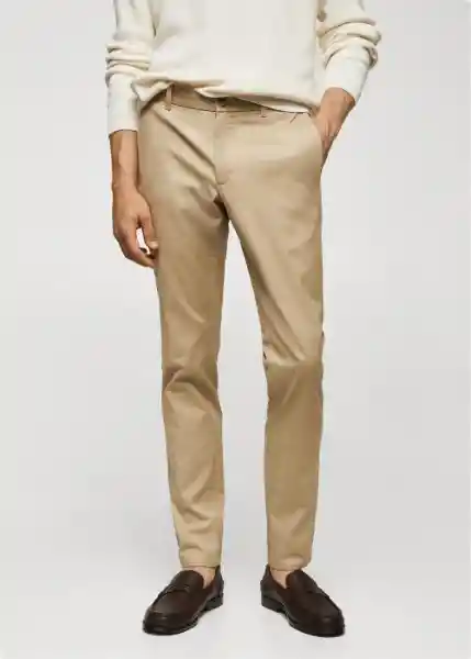 Pantalón Barna Beige Talla 38 Hombre Mango