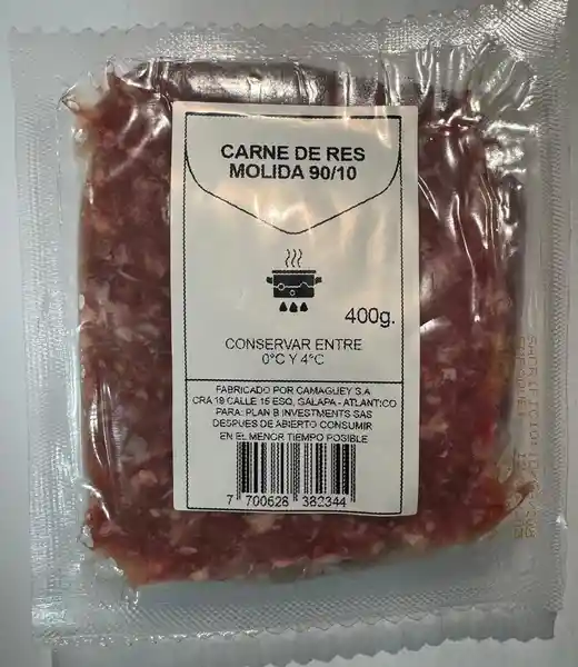 Carne de Res Molida 90/10 Refrigerada