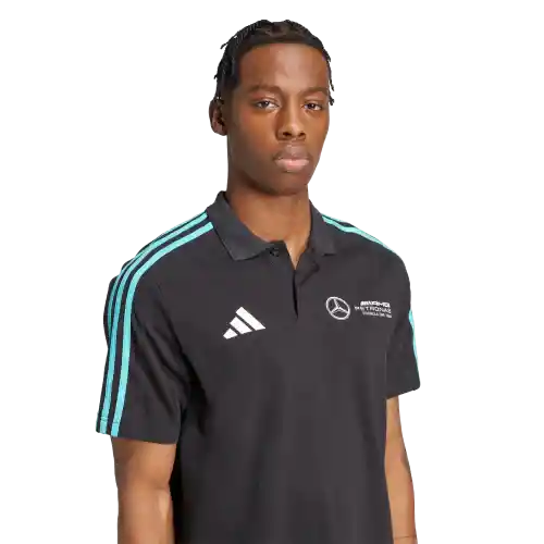 Adidas Camiseta Polo F1 Mercedes Benz de Hombre Negro Talla S