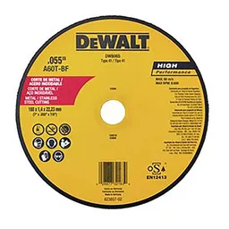 Dewalt Disco Corte Acero Inoxidable 7 1/2 x 0.055 x 7/8