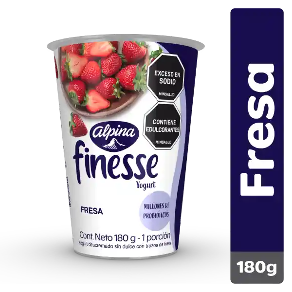 Finesse Yogurt con Probióticos Sabor a Fresa