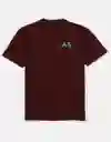 Camiseta Redondo Hombre Vinotinto Talla: Small American Eagle