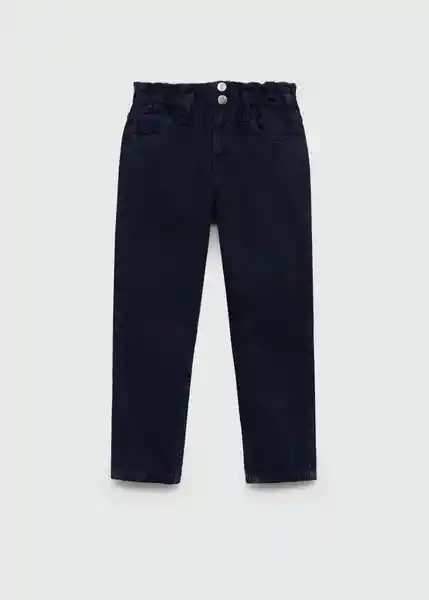 Jean Paperbag Navy Talla 12 Niñas Mango