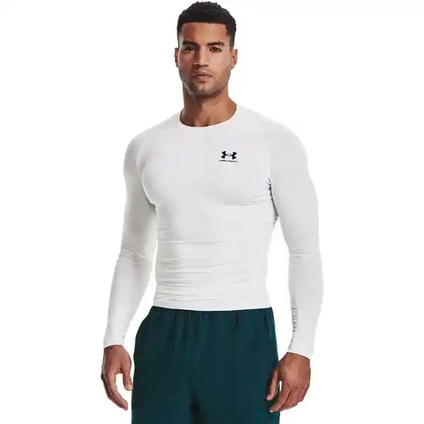 Under Armour Camiseta Heat Gear Compression Blanco Talla SM