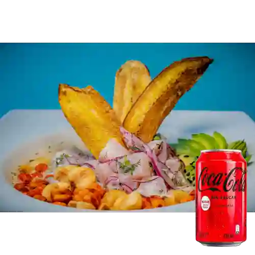 Combo Ceviche Clásico Peruano +Cola Cola S/az 330Ml