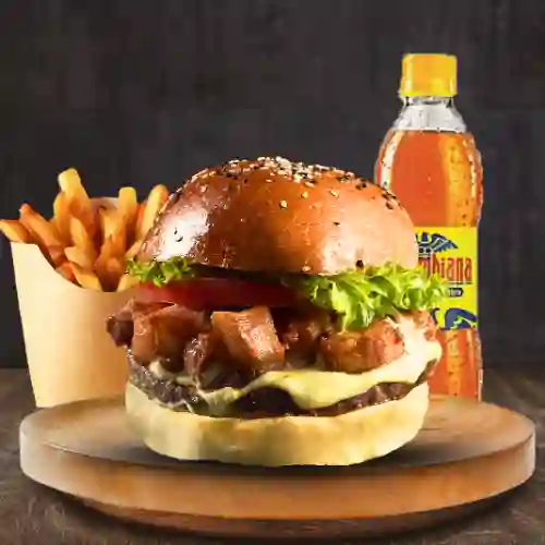 Burguer Chicharrona en Combo