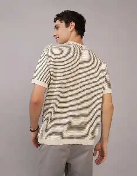 Suéter Hombre Tejido Beige Talla LARGE 1855300 American Eagle