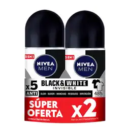 Nivea Men Desodorante Black & White Invisible en Roll On