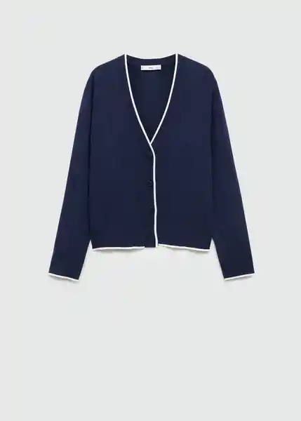 Cardigan Pipe Navy Talla S Mujer Mango