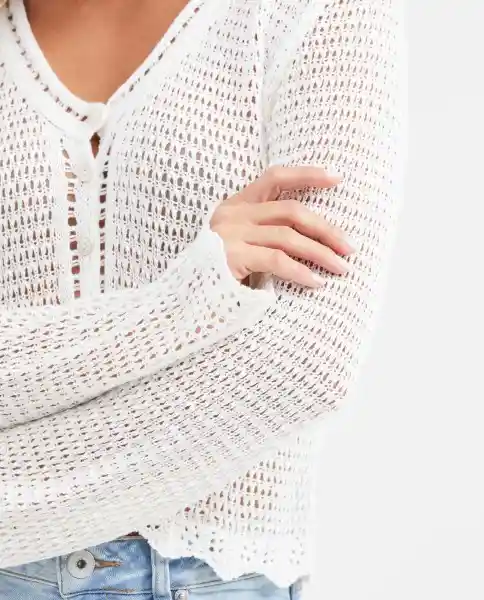 Cardigan Lace Crudo Porcelana Claro Talla M Chevignon