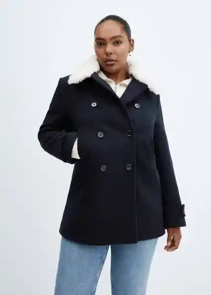 Abrigo Popeye Marino Talla 25 Mujer Mango