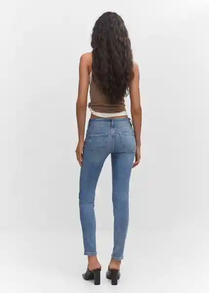 Pantalón Jean Push up Tejano Medio Talla 34 Mujer Mango