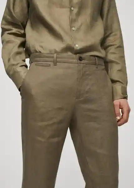 Pantalón Oyster Khaki Talla 42 Hombre Mango