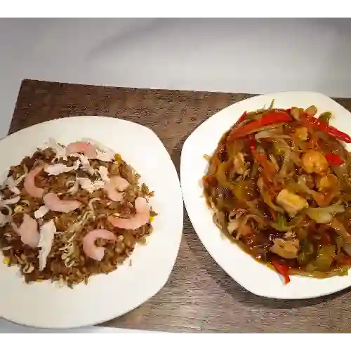 Chow Fan, Chop Suey y 4 Nuggets Pollo