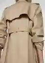 Saco Trench Polana Beige Talla S Mujer Mango