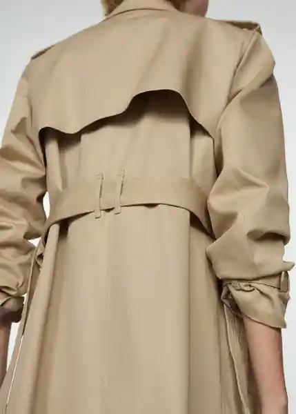 Saco Trench Polana Beige Talla S Mujer Mango