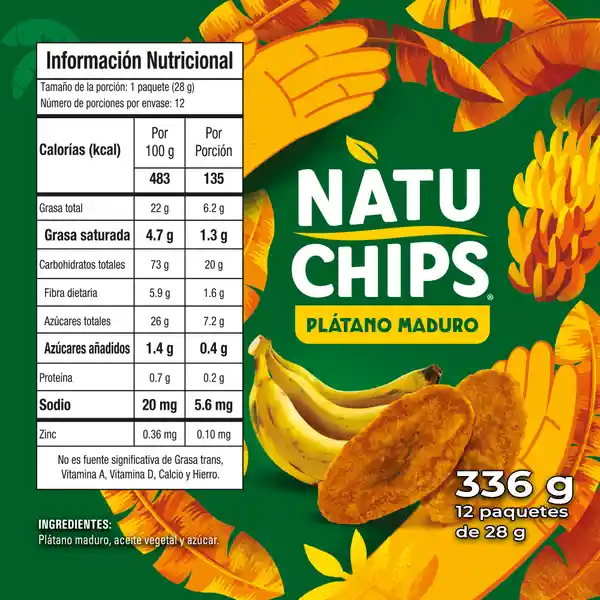 Natuchips Snack Plátano Maduro 28 g