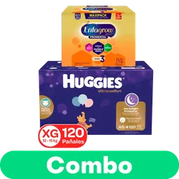 Combo Enfagrow Etapa 3 2.75 Kg + Huggies Ultraconfort Etapa 4 XG